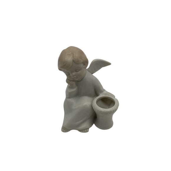 Vintage Fitz and Floyd Angel Cherub Candle Holder Multicolor - Picture 1 of 7